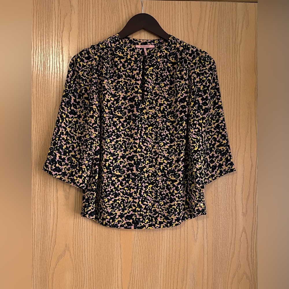 Scotch & Soda | Women’s SZ XS | Colorful Blouse 3/4 Long Sleeve | Black Pink